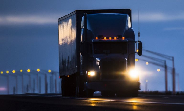 Semi Truck On Road