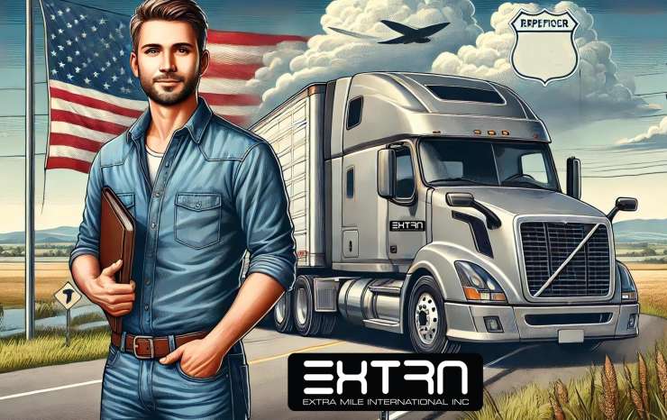 A Professional Truck Driver In The U.s. Depicted I